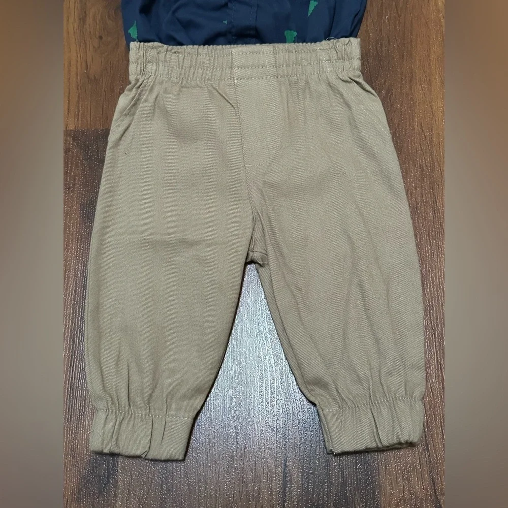 Kids Navy and Tan Matching Set